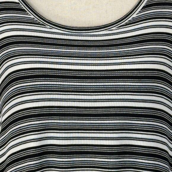 American Eagle Small Soft & Sexy Rib Top Striped Stretch Cap Sleeves Scoop Neck - Picture 2 of 8